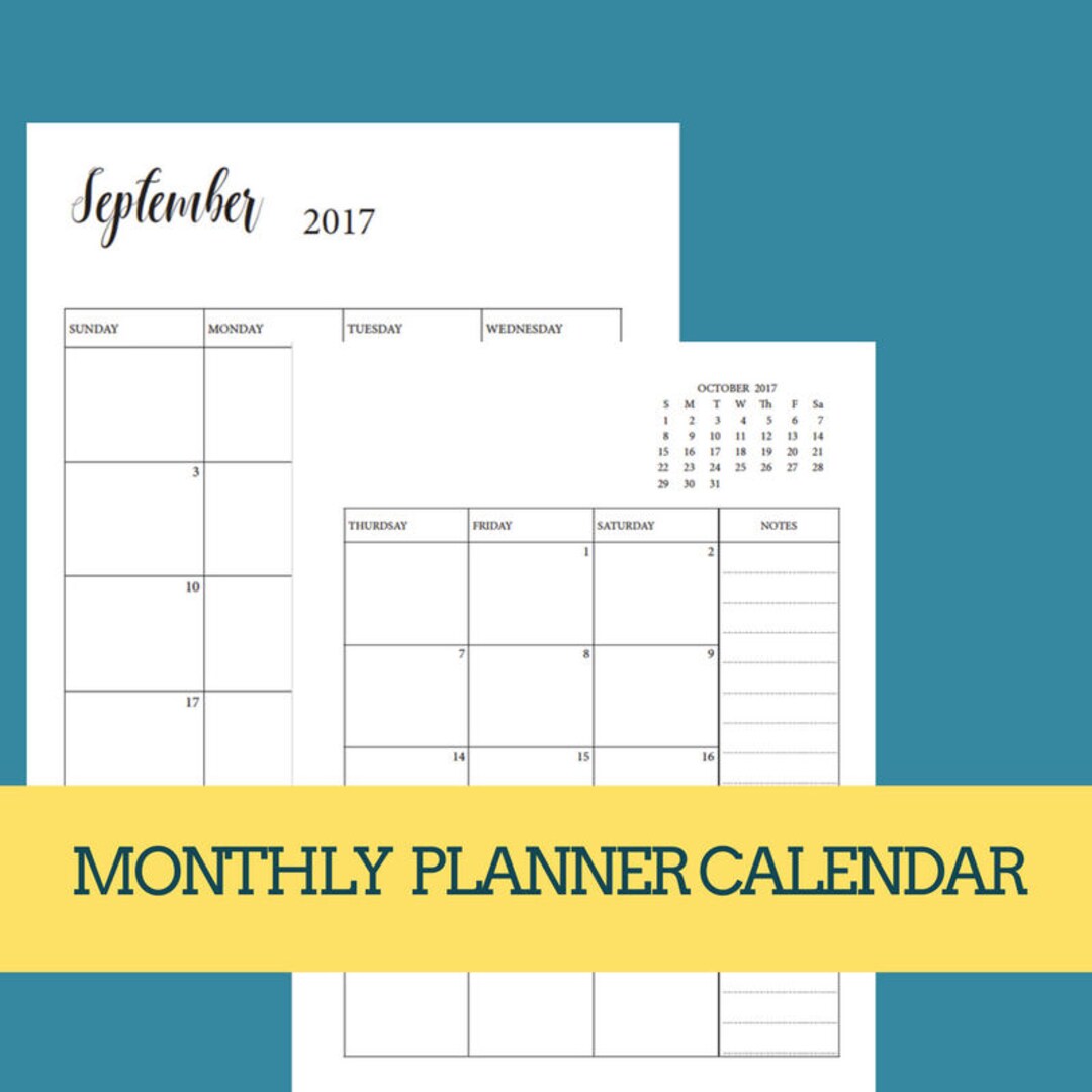 jas Reis tafel 2017-2018 Monthly Planner. 2017 Monthly Planner. Monthly - Etsy