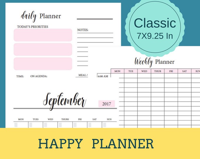 Printable. Happy Planner Printable. Happy Planner Refill. Happy Planner Digital Downloads of