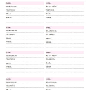 Printable Contacts Page. Printable Personal Planner. Printable Business Contacts Page. Sizes: Us ...