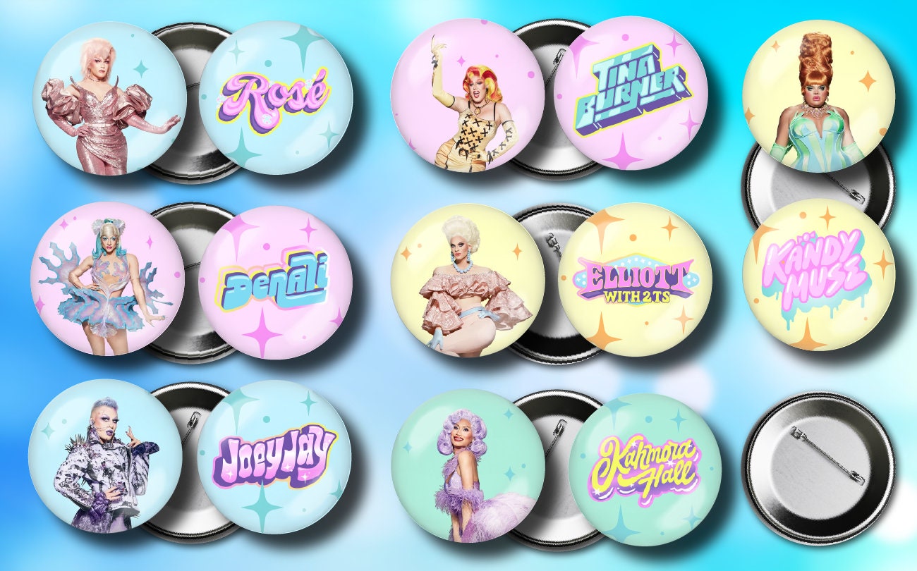 Drag Race Pins Metalback pins custom sets Etsy