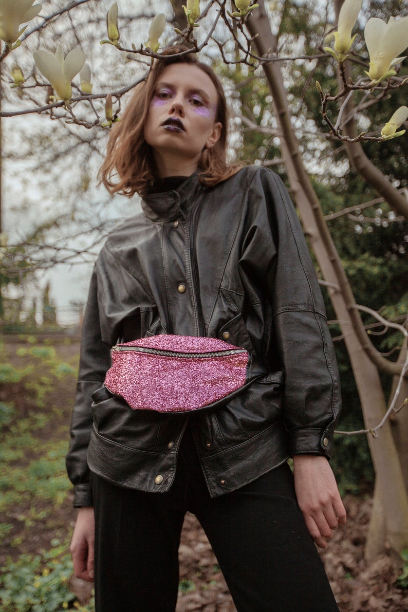Pink Glitter Bumbag