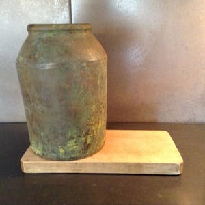Vintage Distressed Brown Stoneware Pickling Crock