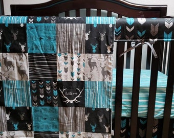 dark teal crib sheet