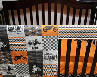 motocross crib bedding
