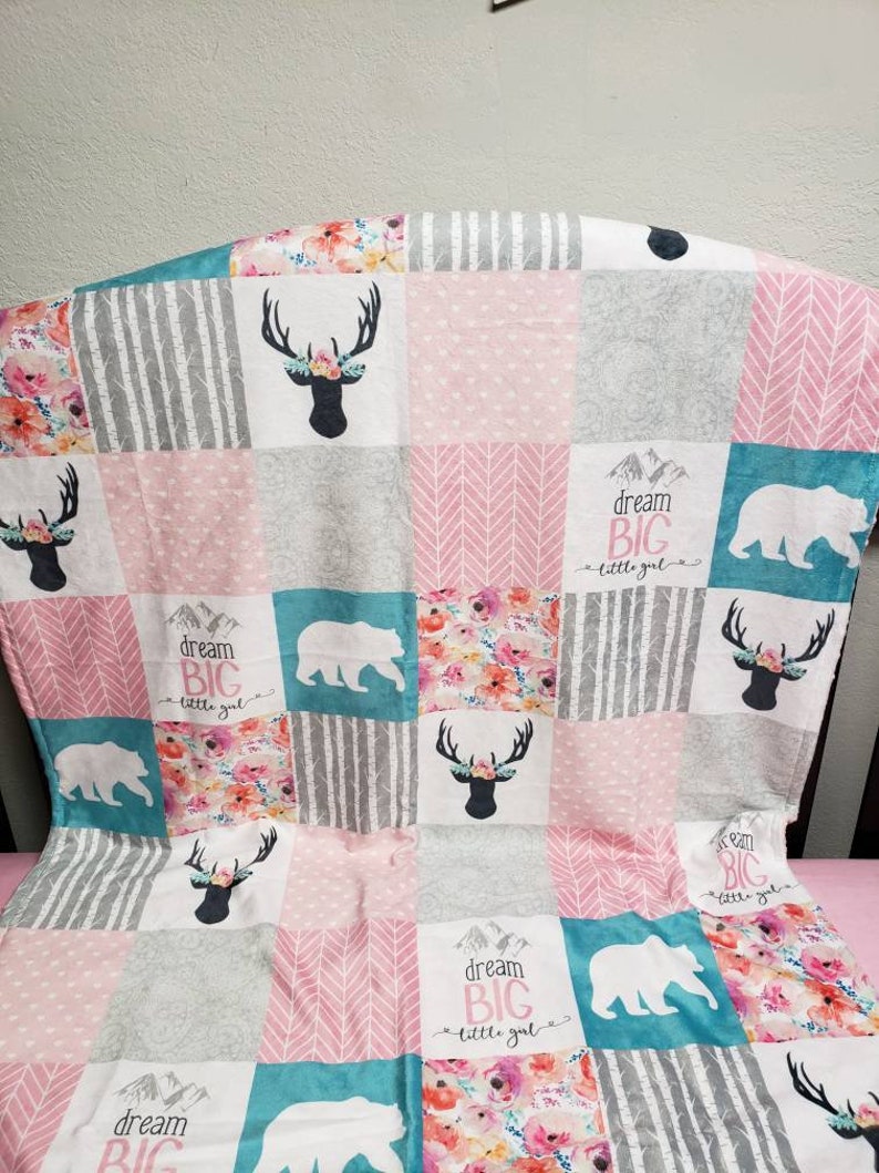 Dream Big Little Girl Wholecloth/ Baby Blanket/ Girl Etsy