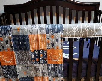 orange crib bedding