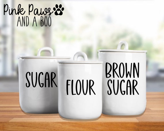 Canister Labels, Kitchen Labels, Baking Labels, Pantry Labels, Canister  Decals, Container Labels, Flour Label, Sugar, Coffee 