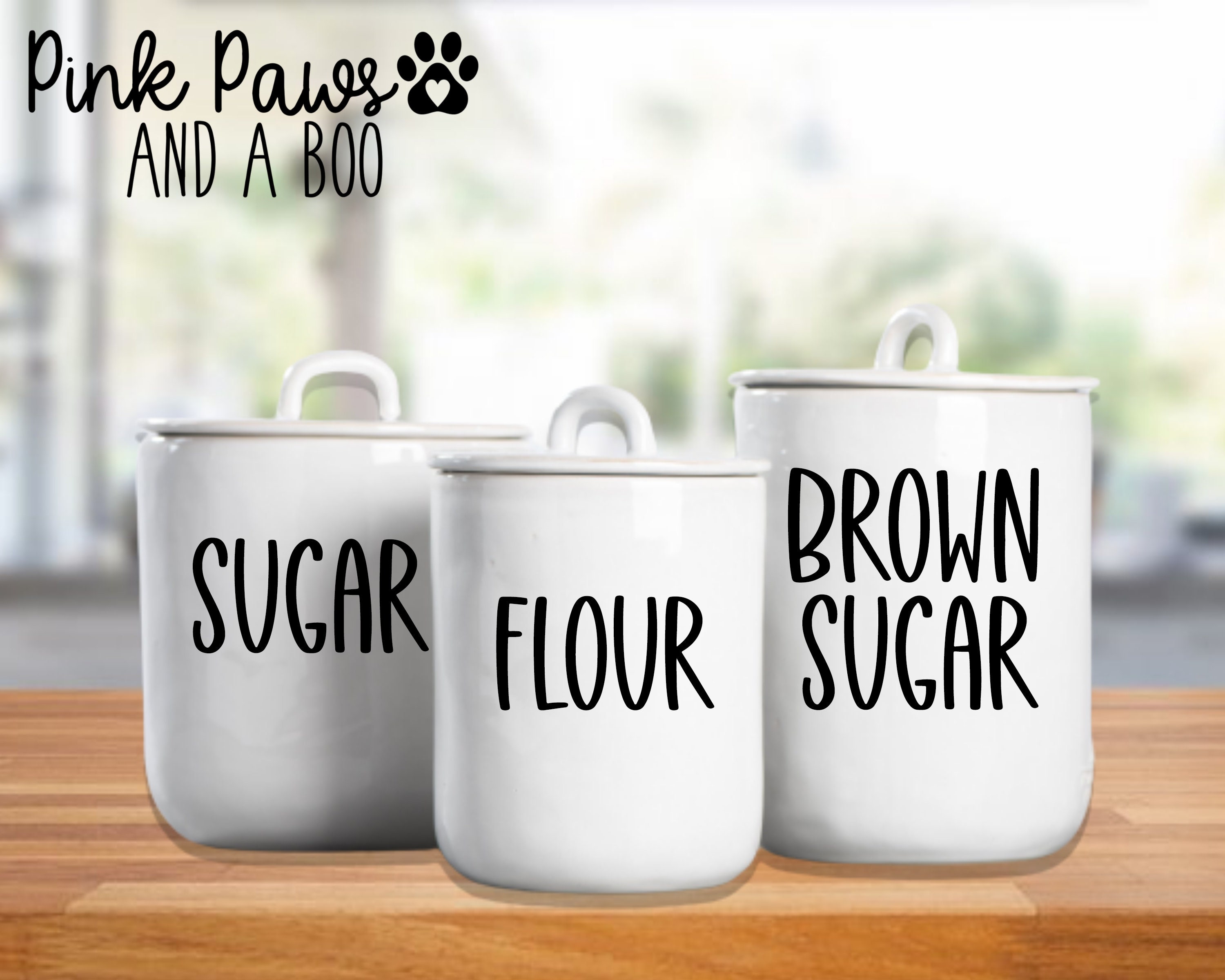 Custom Canister Label for Your Tupperware or Any Other Kitchen 