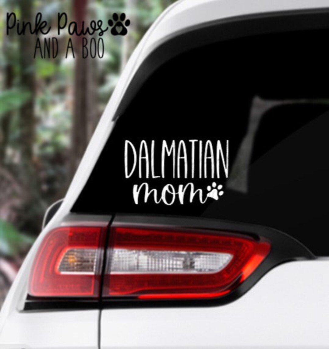 Dalmatian Mom Decal, Dalmatian Mom Sticker, Dalmatian Mom Label