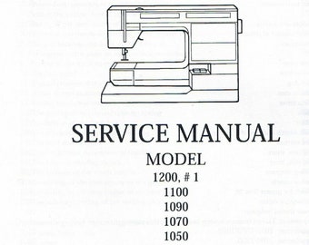 Husqvarna Viking #1 1200 1100 1090 1070 1050 Sewing Machine Service Repair Manual Book + Parts List How To Set Timing Tension Faultfinding