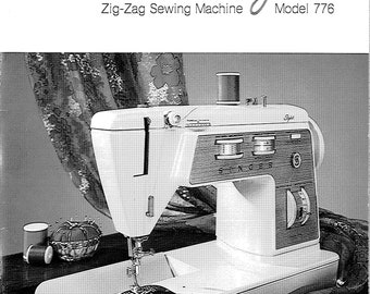 Singer Stylist 776 Sewing Machine Instruction Owner Users Guide Manual Book How To Sew Use Thread Set Tension Feet Accessories Buttonholes