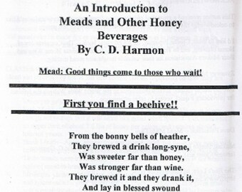 Introducción a meads y otras bebidas de miel Cómo hacer la guía de instrucciones Manual Del libro Equipo necesario Ingredientes fermentación Recetas