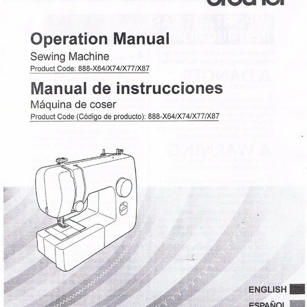 Brother SM1400 SM1704 SM1738D Sewing Machine Operation Operating Users Guide Owners Instruction Manual Book Learn How To Sew Use Thread