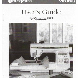Husqvarna Viking Platinum 950E Plus Royal symaskin, bruksanvisning, manual, bok, hur man trådar, användning, sömnad, spolning, spolningssats, spänning, rengöring