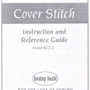 BLCS-2 Baby Lock Cover Stitch Serger Overlockmaskin Bruksanvisning Bruksanvisning Bok Så här ställer du in trådspänning Teknik