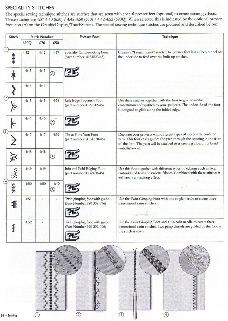 Husqvarna Viking Opal 690Q 670 650 Sewing Machine Users Guide Etsy