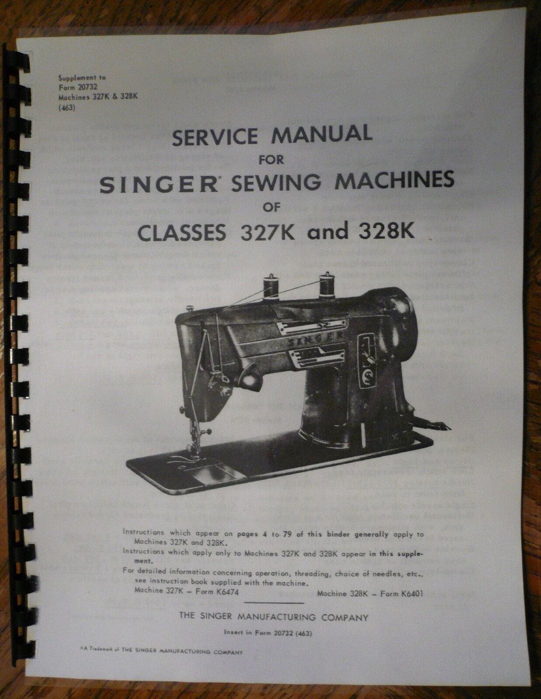 Singer Sewing Machine Models 327 328 327K 328K Technician Adjusters