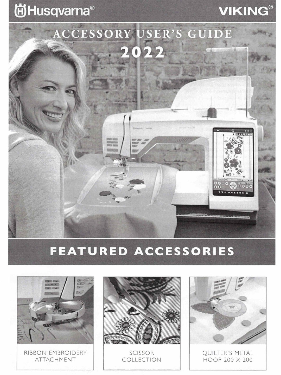 Husqvarna Viking Accessory User Guide Presser Foot Feet Attachments Instruction Manual Book How