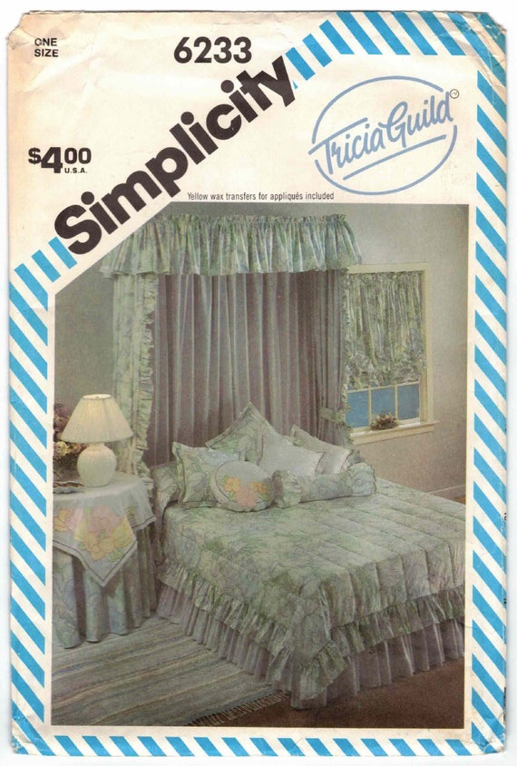 Vtg 80s Bedroom Accessories Home Decor Sewing Pattern - Etsy