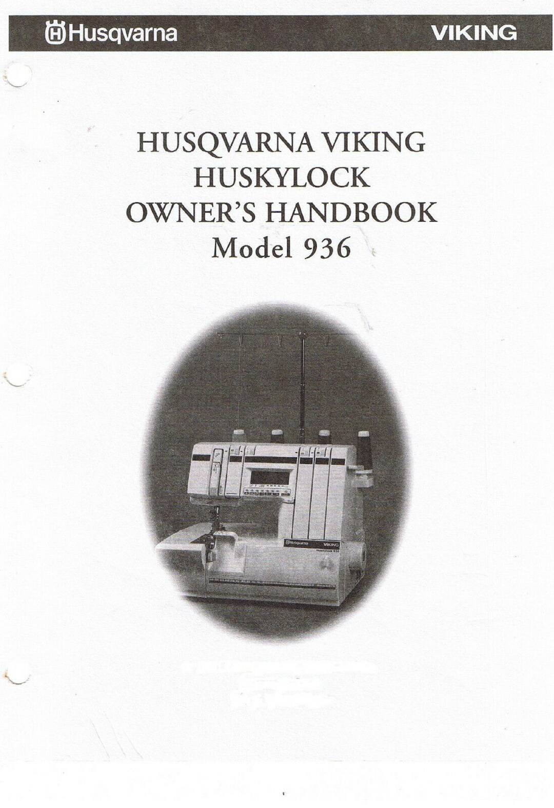 Husqvarna Viking Huskylock 936 Overlock Serger Machine Owners Handbook