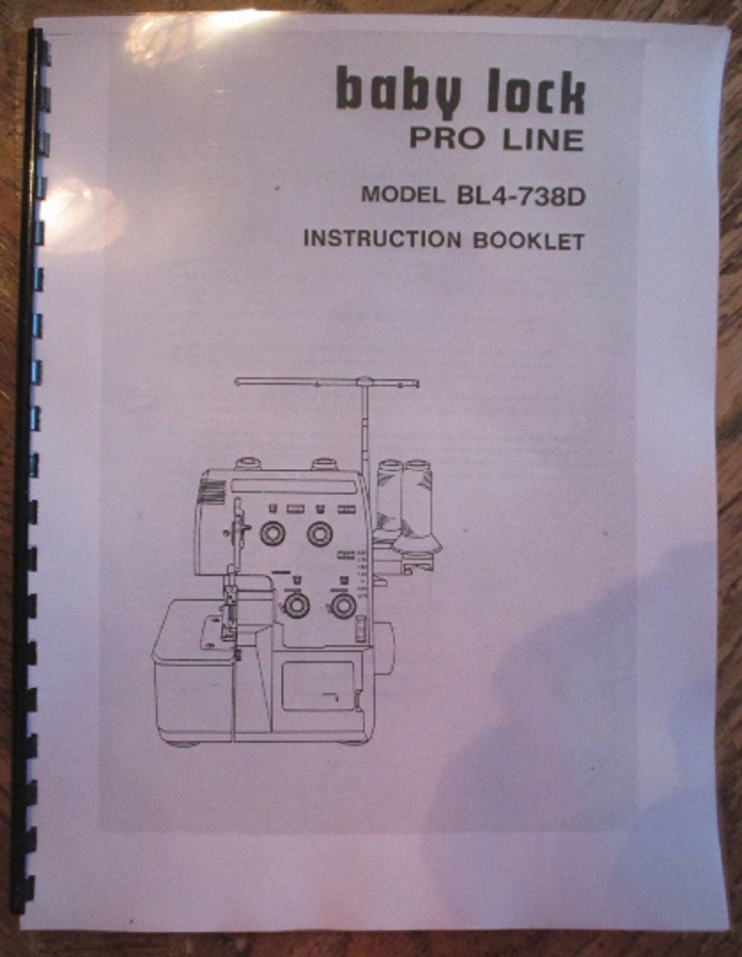 BL4738D Baby Lock Proline Serger Overlock Users Guide Owner
