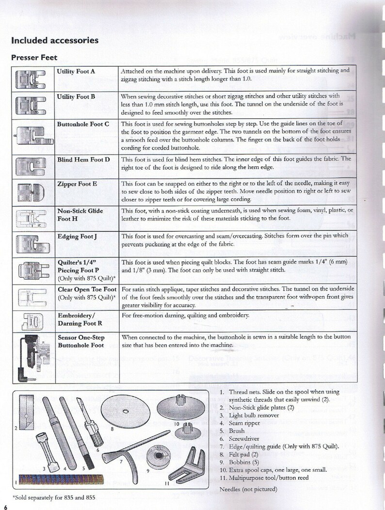Husqvarna Viking Sapphire 835 855 875 Quilt Quilting Sewing Etsy