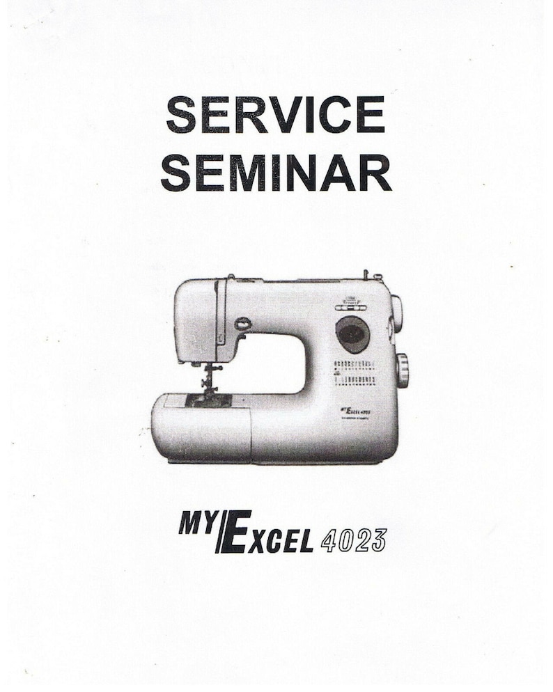 Janome New Home My Excel 4023 Sewing Machine Service Guide Etsy