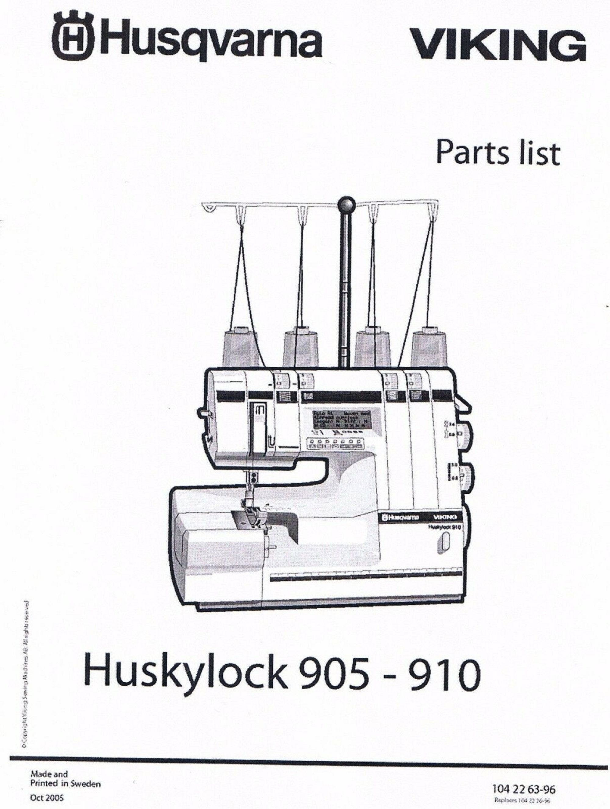 Husqvarna Viking Huskylock 905 910 Overlock Serger Machine Etsy