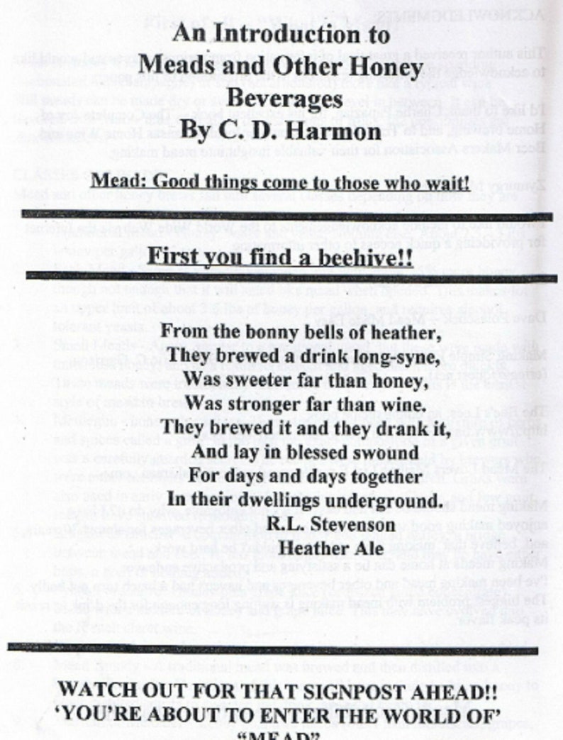 Introduction to Meads & Other Honey Beverages How to Make Etsy