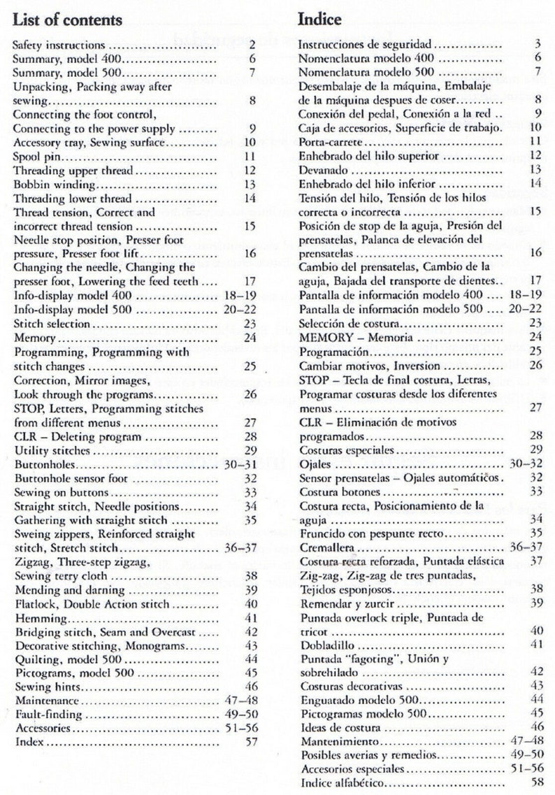 Husqvarna Viking 400 500 Computer Sewing Machine Users Guide | Etsy