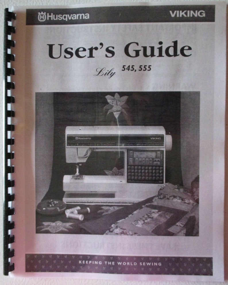 Husqvarna Viking Lily 545 555 Sewing Machine Users Guide Etsy