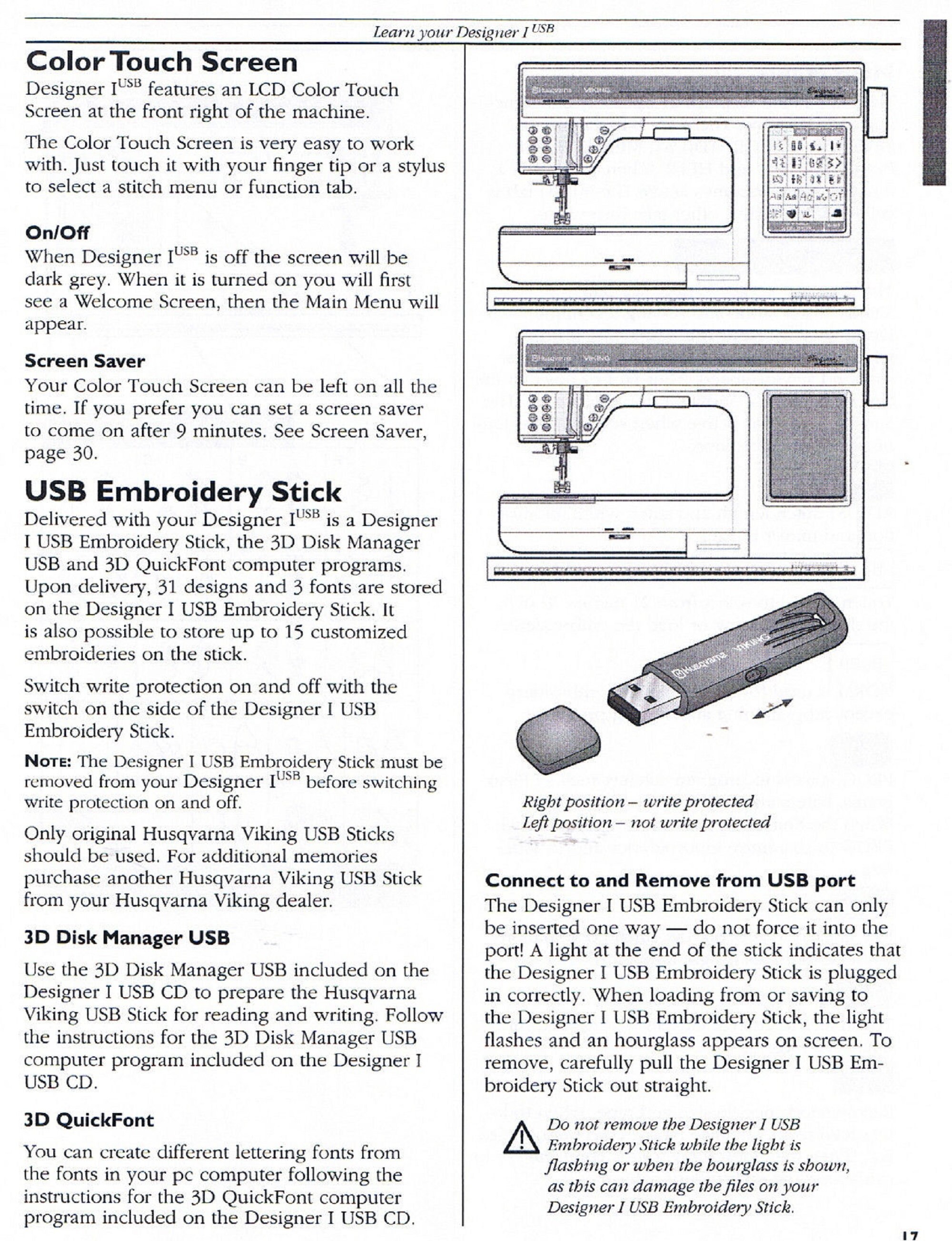 Husqvarna Viking Designer I 1 USB Sewing Embroidery Machine Etsy