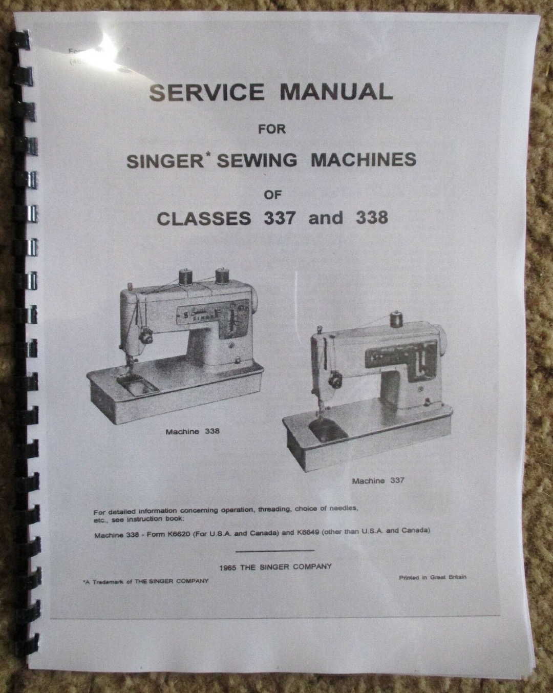 Singer Sewing Machine 193M 194M 227M 228M Parts List Service Repair Manual  Book How to Set Time Timing Tension Remove Replace Parts Clean 
