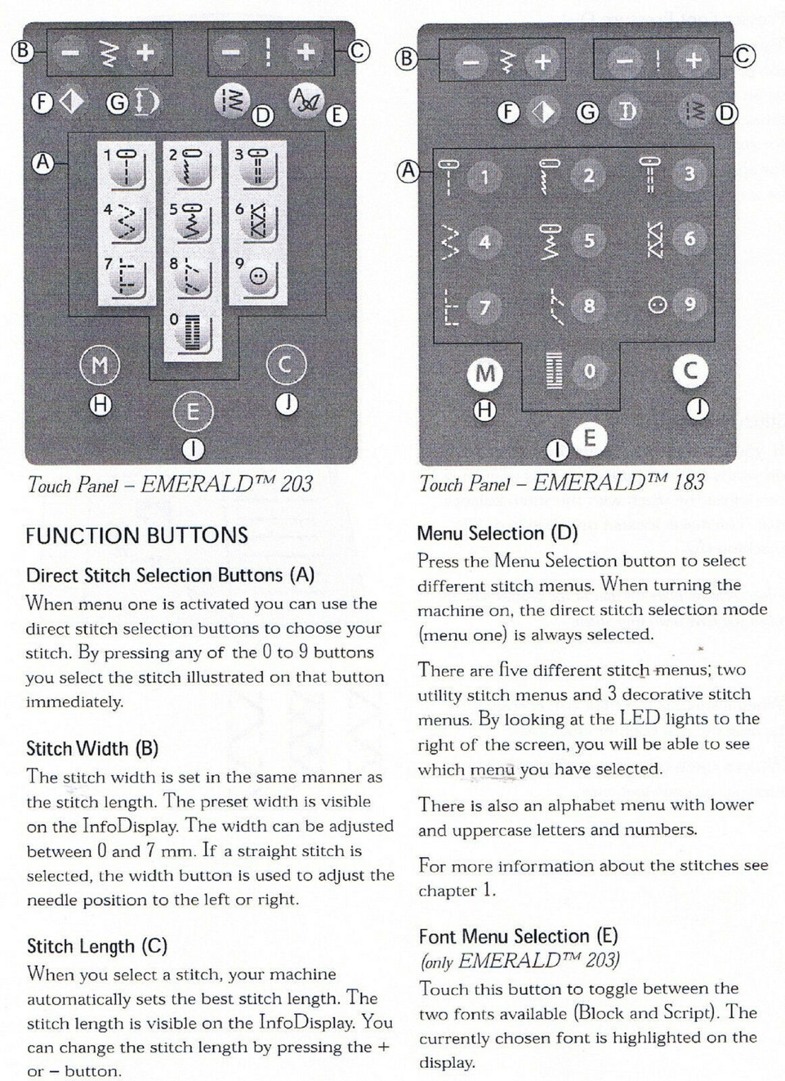 Husqvarna Viking Emerald 183 203 Sewing Machine User Guide Etsy