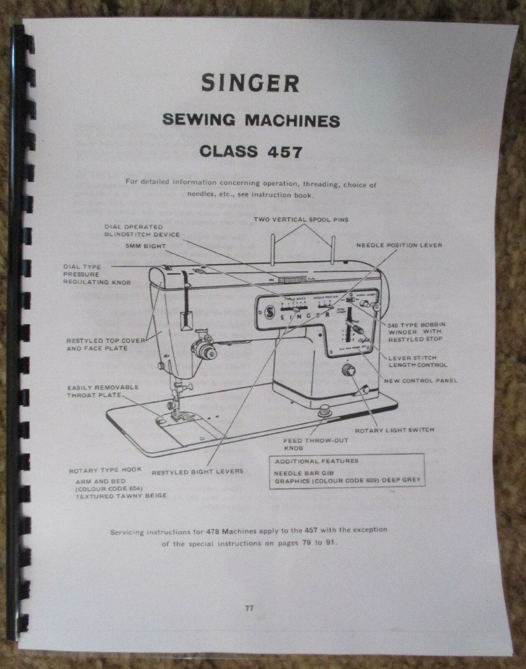 Máquina de coser manual 7 piezas Singer