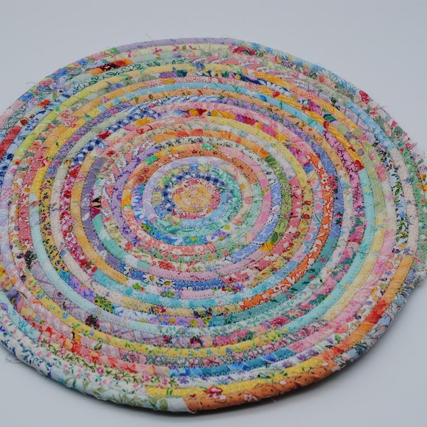 Coiled Hot Pad Trivet, Table Mat/Candle Mat, Centerpiece, Mug Rugs