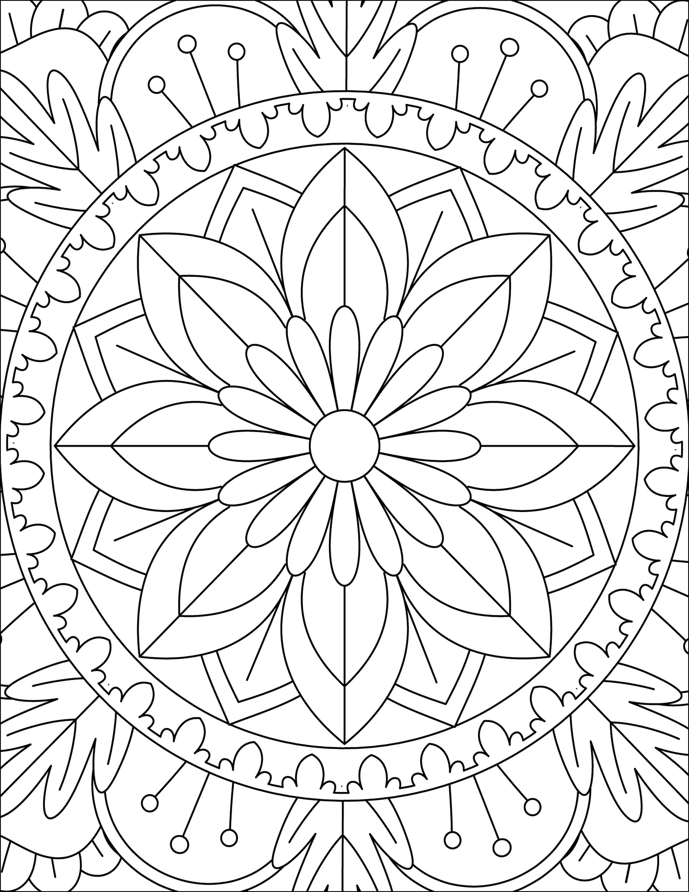 Mandala Coloring Book Pages Printable | Etsy