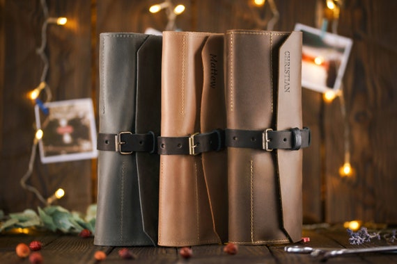 Leather Tool Roll - Personalized Tool holder for Man - Car tool holder - Custom Mechanic Case - Gift For Man - Handmade Tool Roll