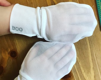 White No Scratch/Eczema Mesh Mittens (baby/toddler/child/adult)