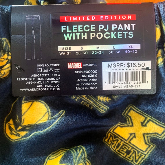 Limited Edition X-men Cyclops & Wolverine Fleece PJ Pants With