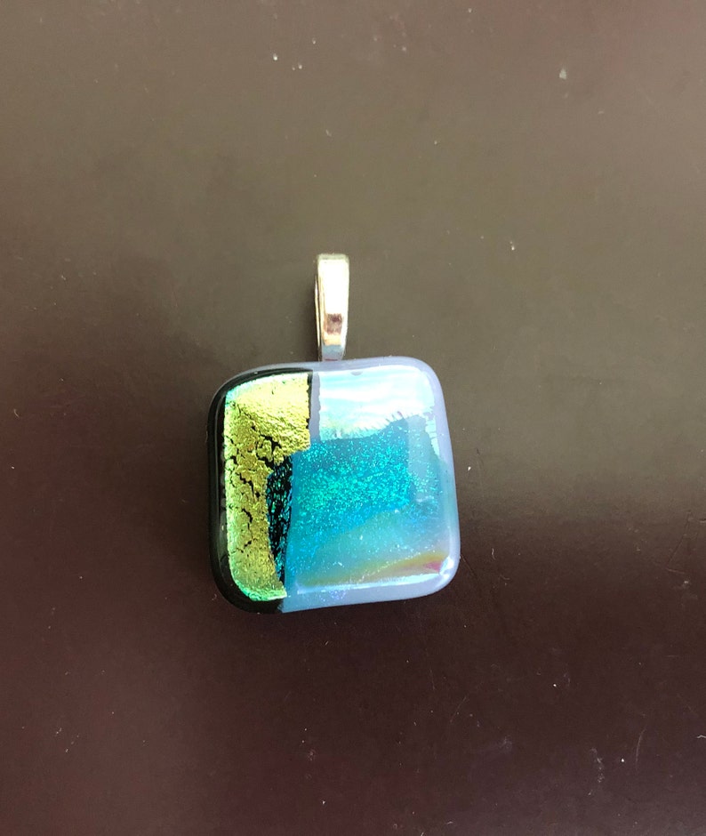 Small Green Square Pendant
