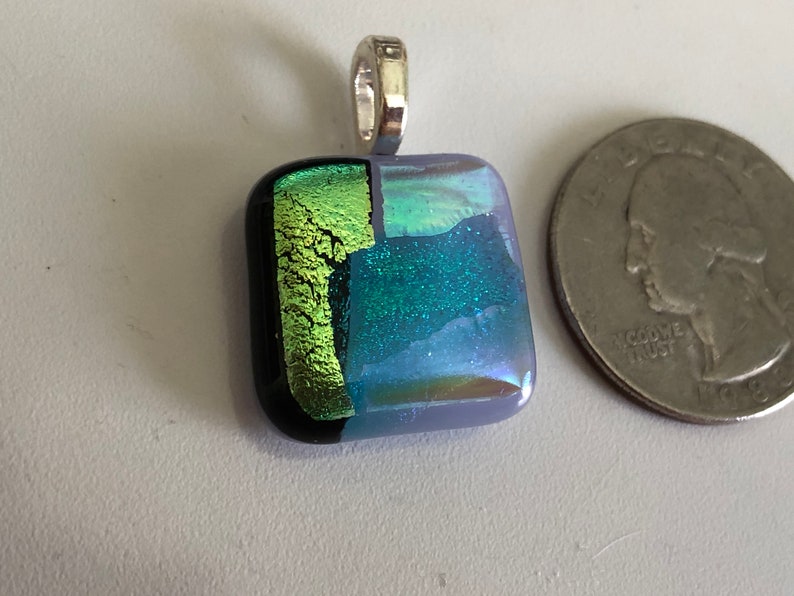 Small Green Square Pendant