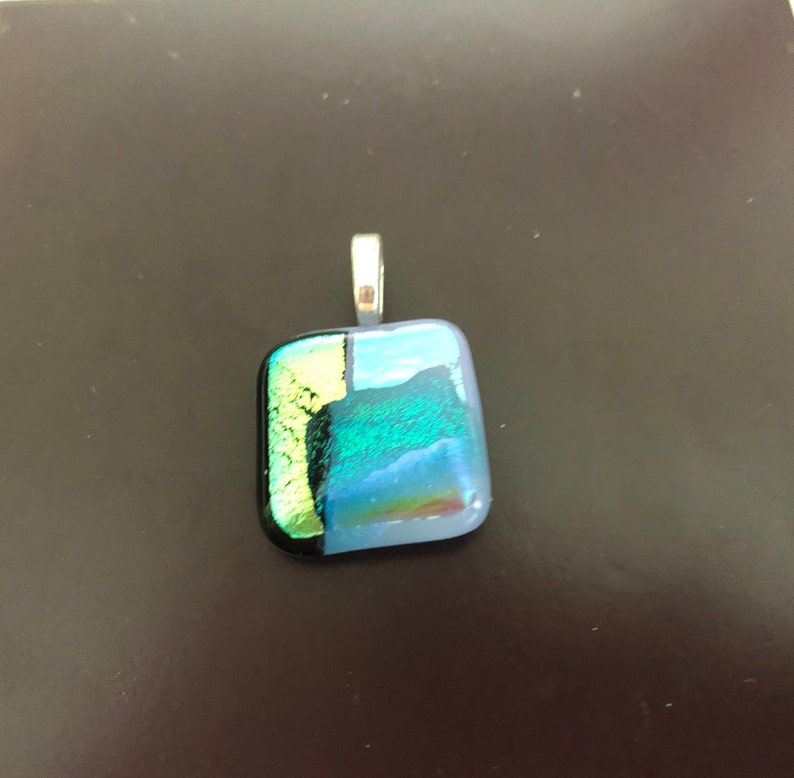 Small Green Square Pendant