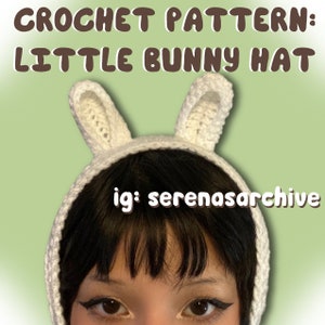 PATRÓN PDF: Patrón de Ganchillo Calentadores de Orejas Bunny Gorrito