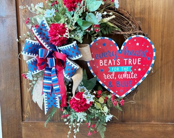 Patriotic Grapevine Wreath: Americana 4th of July Decor