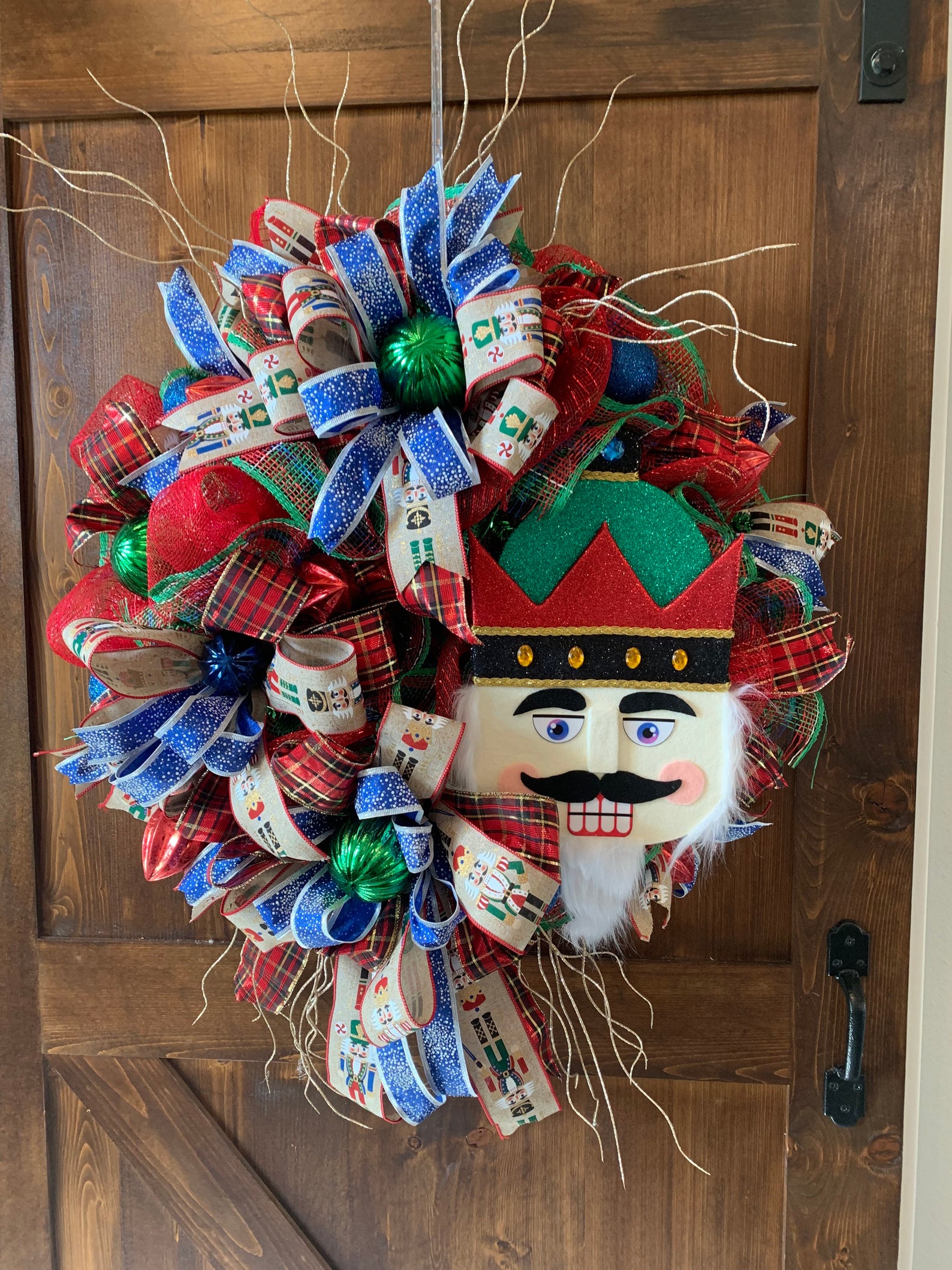 Nutcracker Wreath Wreath With Nutcracker Christmas Wreath Etsy