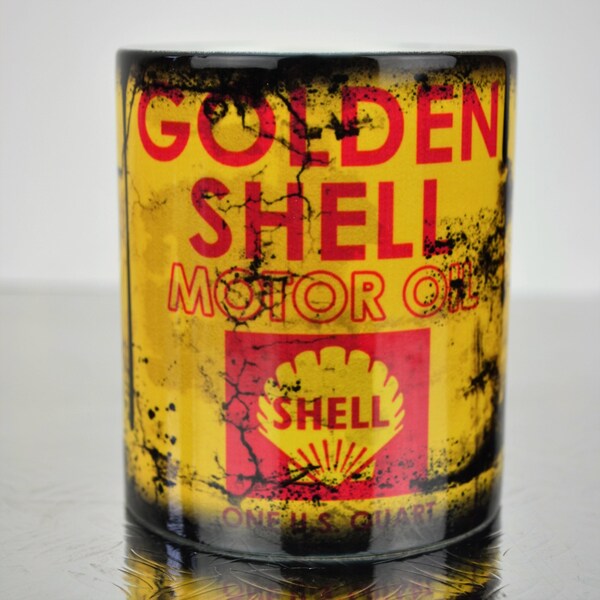 Shell old oil can Gift Motorcycle Car Mechanic Gift 10oz Tea coffee mug