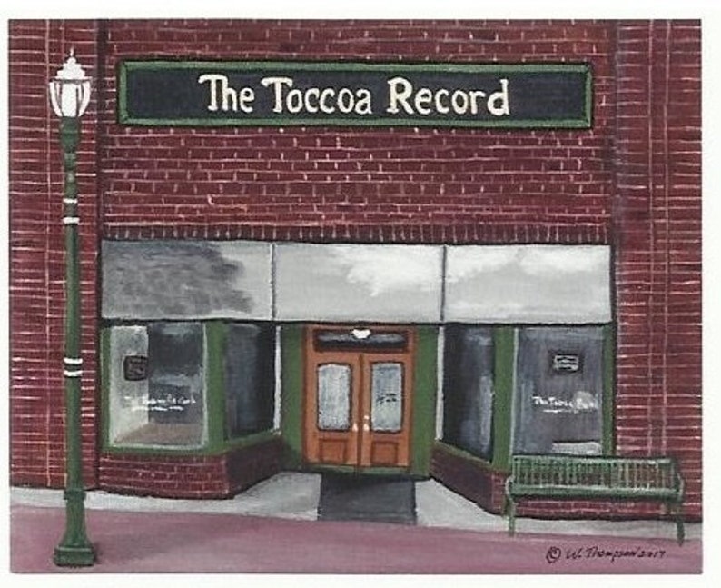 The Toccoa Record Doyle Street Toccoa GA Etsy