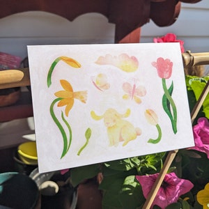 Spring Vibes ~ Carte illustrée vierge