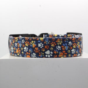 Blooming paws dog collar, Handmade dog collar, Custom dog collar, Fabric dog collar, Print dog collar, Dogs, Dog collars, Collars for dogs.